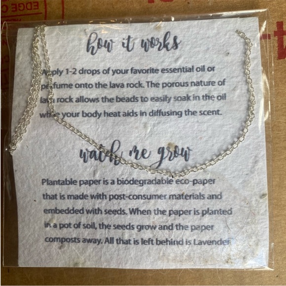 Diffuser Necklace NWT - lava rock - Picture 2 of 2